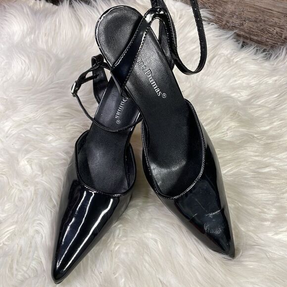 PIERRE DUMAS Womens Pointed Toe Black Stiletto Heels Witchy Fairy Goth Size 7M - Picture 2 of 9